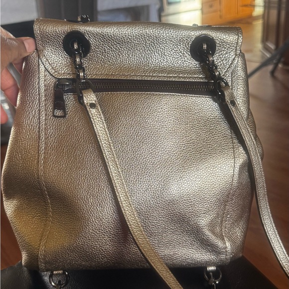 Bronze Leather Messenger Bag - Picture 7 of 9